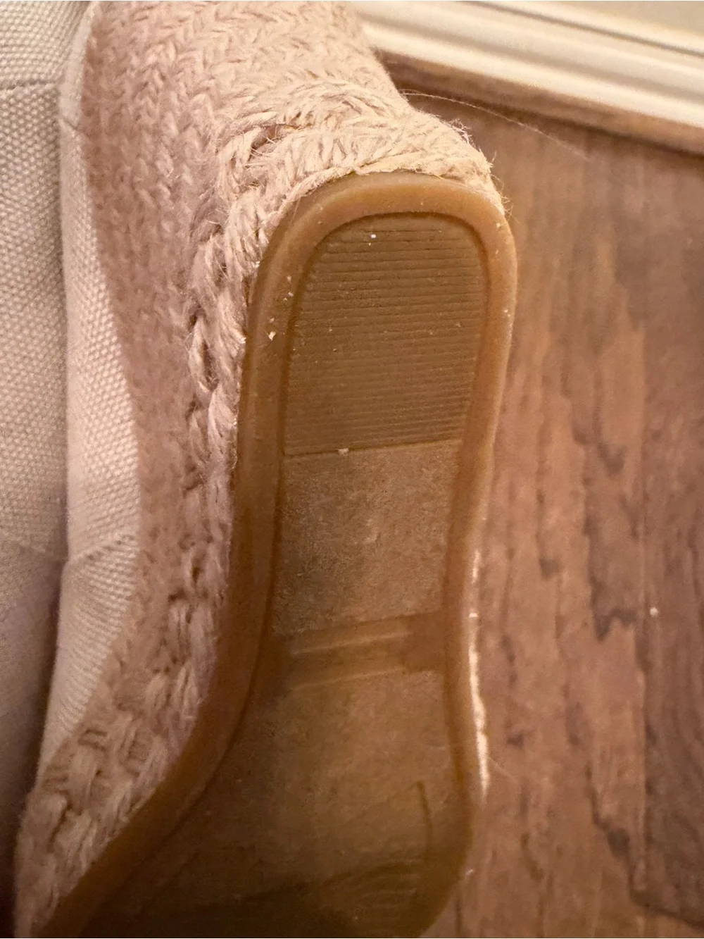 TOMS Michelle Natural Canvas Espadrille Open Toe Wedge Sandals Size 8 - Picture 12 of 15